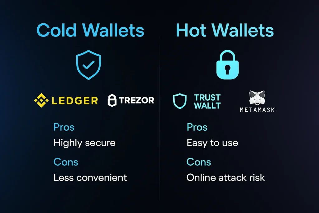 Cold vs hot wallets for storing altcoins under $1 securely