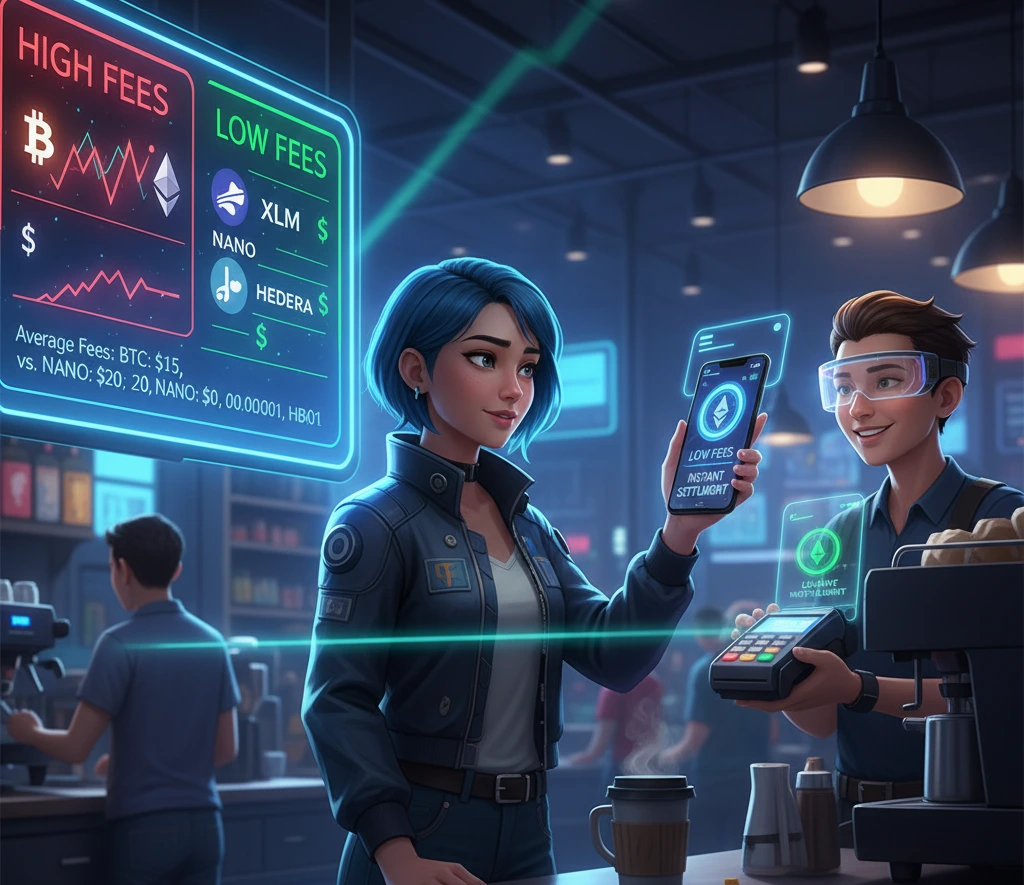 Using under $1 payment altcoins for everyday purchases with low fees.